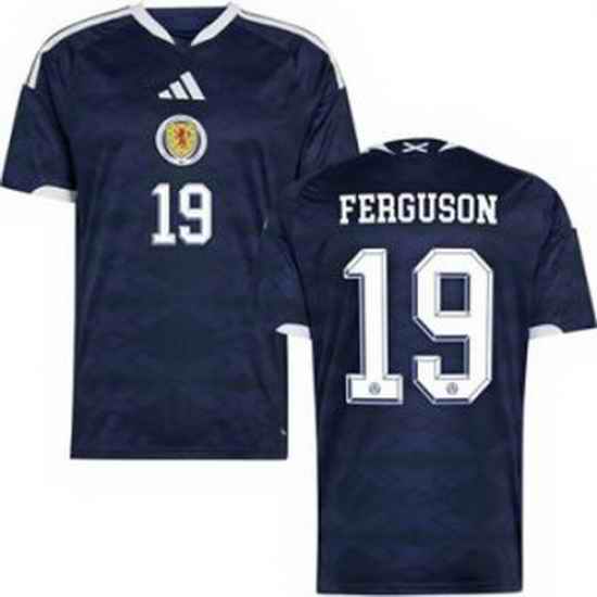 Men 19 Scotland Lewis Ferguson 2026 Home Replica Jersey 1